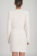 Ecru Knitwear cardigan with pockets and accessory details 28838