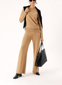 Camel Hair Knitwear pants and pullover suits 28859
