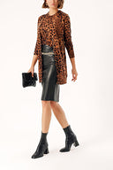 Pars Sleeveless strap leopard print knit blouse 28862