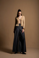 Gold Short thin shiny string knitted cardigan 28877