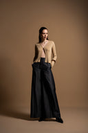 Gold Short thin shiny string knitted cardigan 28877