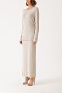 Stone Wool and cashmere blended skirt blouse knitwear suit 28884