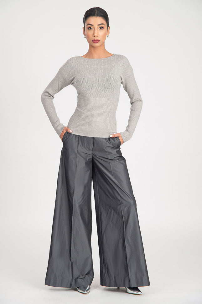 Gray Embellished viscosa sweater 28887