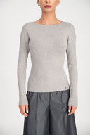 Gray Embellished viscosa sweater 28887