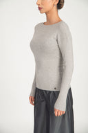 Gray Embellished viscosa sweater 28887