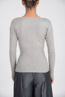Gray Embellished viscosa sweater 28887