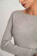 Gray Embellished viscosa sweater 28887