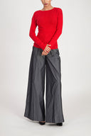 Red Embellished viscosa sweater 28887