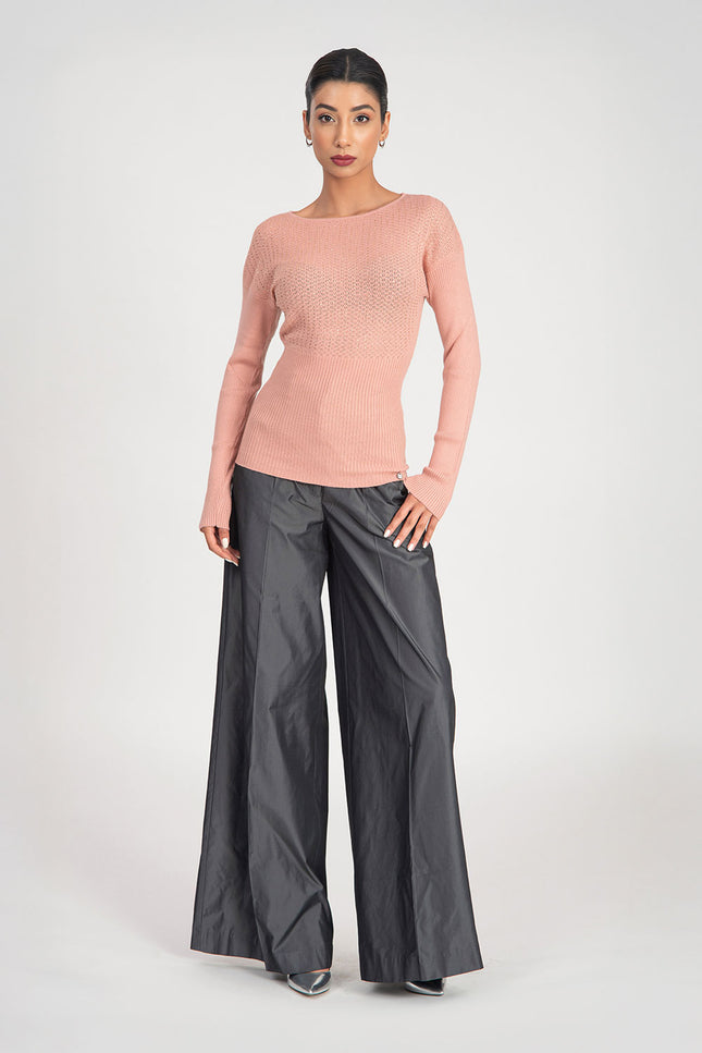 Dried Rose Embellished viscosa sweater 28887