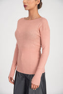 Dried Rose Embellished viscosa sweater 28887