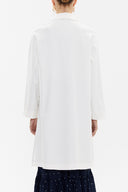 White Wide cut slit coat 30422