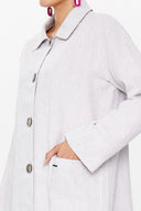 Beige Wide cut slit coat 30422