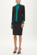Black JACQUARD BLAZER 60695