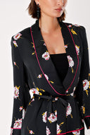 Black Belted blazer jacket 61119
