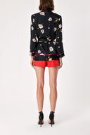 Black Belted blazer jacket 61119