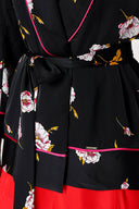 Black Belted blazer jacket 61119