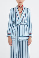 Blue Belted blazer jacket 61119