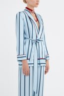 Blue Belted blazer jacket 61119