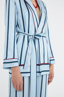 Blue Belted blazer jacket 61119