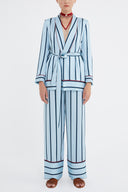 Blue Belted blazer jacket 61119