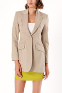 Beige Slim fit blazer jacket 61152