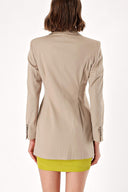 Beige Slim fit blazer jacket 61152