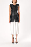 Plaid Zipped slim fit vest 61154