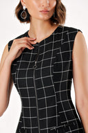 Plaid Zipped slim fit vest 61154