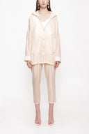 Ecru Oversize zipped jacket 61155