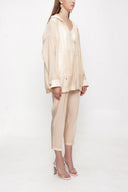 Ecru Oversize zipped jacket 61155