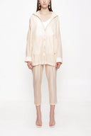 Ecru Oversize zipped jacket 61155