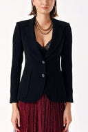 Black Slim fit classic blazer jacket 61170