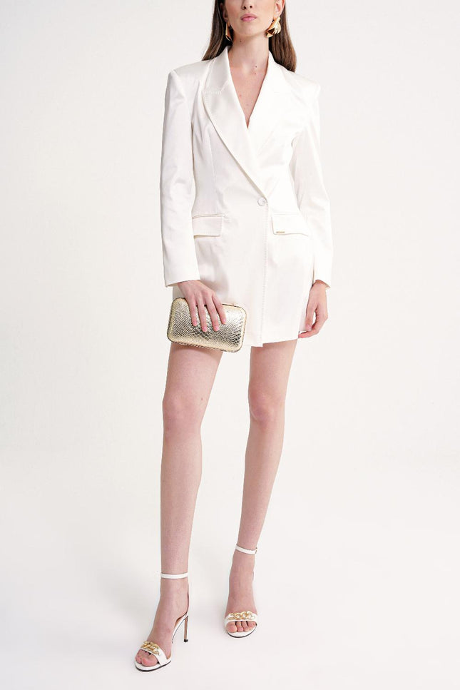 White Slim fit blazer jacket 61179