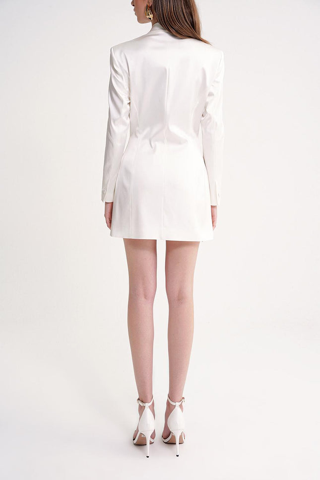 White Slim fit blazer jacket 61179