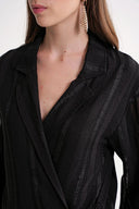 Black Wrap closure jacket 61182