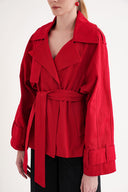 Red Wrap closure jacket 61184