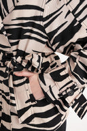 Zebra Pattern Wrap closure jacket 61184