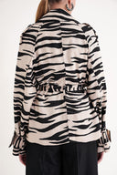 Zebra Pattern Wrap closure jacket 61184