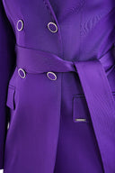 Purple Padded and belted blazer 61187