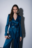 Oil Padded and belted blazer 61187