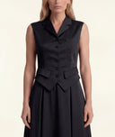 Black Waist-fitting bag with lining and pocket details 61188