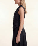 Black Waist-fitting bag with lining and pocket details 61188