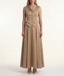 Beige Waist-fitting bag with lining and pocket details 61188