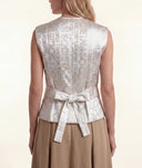 Beige Waist-fitting bag with lining and pocket details 61188