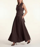 Brown Waist-fitting bag with lining and pocket details 61188