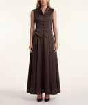 Brown Waist-fitting bag with lining and pocket details 61188
