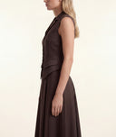 Brown Waist-fitting bag with lining and pocket details 61188