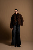 Brown Fur collar jacket 61189