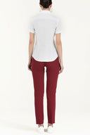 White Silk  garnished  poplin shirt  10440