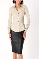Beige POPLIN SHIRT 10569